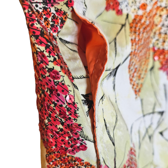 Chico's Floral Sequin Embellished Jacket Multicolor Women's Size 1 (Medium/8) - Picture 5 of 10